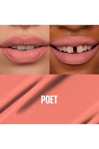  تصویر 1 : Maybelline New York میبلین نیویورک 60 POET رژلب مات سوپر استی Matte Ink رنگ  
