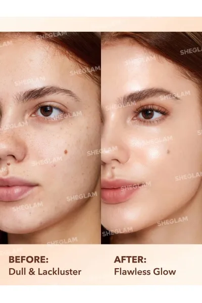  تصویر 4 : Sheglam شیگلم  میکس درخشان کننده کرم‌پودر Sunburst Glow Mixer رنگ Fair Warm Peach  