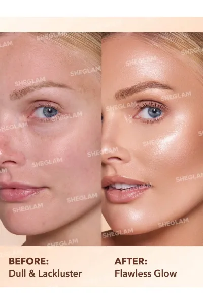  تصویر 4 : Sheglam شیگلم  میکس درخشان کننده کرم‌پودر Sunburst Glow Mixer رنگ Light Warm Peach  