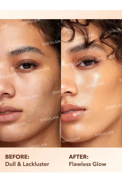  تصویر 4 : Sheglam شیگلم  میکس درخشان کننده کرم‌پودر Sunburst Glow Mixer رنگ Medium Warm Golden  