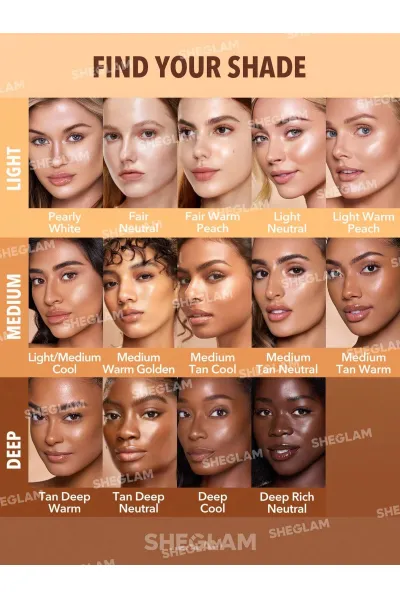  تصویر 5 : Sheglam شیگلم  میکس درخشان کننده کرم‌پودر Sunburst Glow Mixer رنگ Deep Cool  