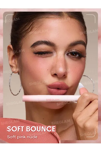  تصویر 3 : Sheglam شیگلم  پاف لیپ مات مخملی رنگ 032 Soft Bounce  