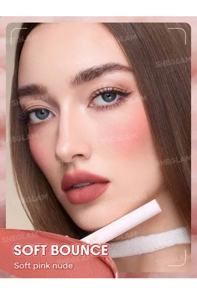  تصویر 6 : Sheglam شیگلم  پاف لیپ مات مخملی رنگ 032 Soft Bounce  
