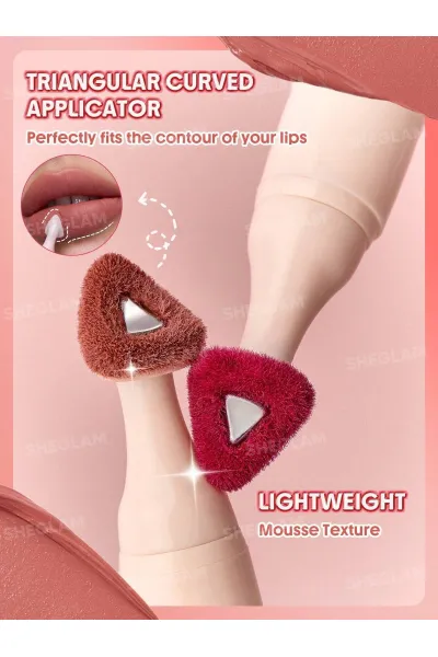  تصویر 4 : Sheglam شیگلم  پاف لیپ مات مخملی رنگ 330 Red Teddy  