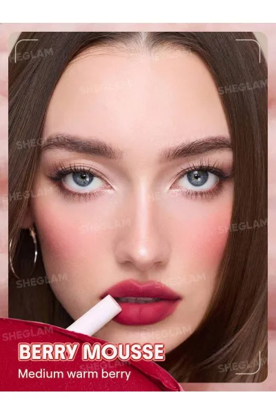  تصویر 6 : Sheglam شیگلم  پاف لیپ مات مخملی رنگ 331 Berry Mousse  