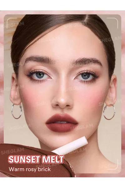  تصویر 6 : Sheglam شیگلم  پاف لیپ مات مخملی رنگ 522 Sunset Melt  