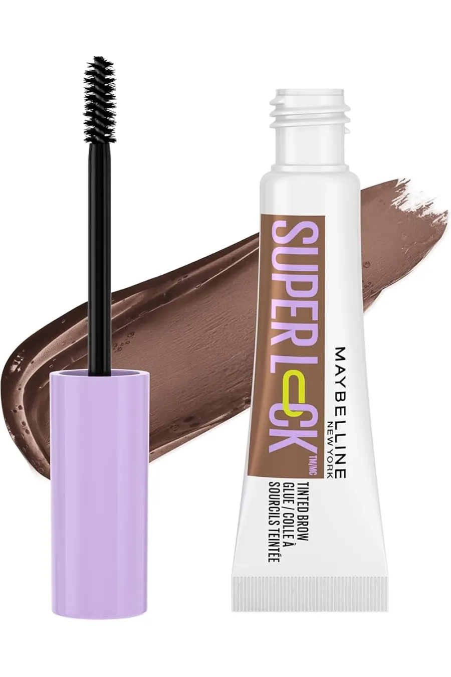 ویژگی‌های کلیدی ژل لیفت و حالت دهنده ابرو Super Lock Brow Glue رنگ 257 Medium Brown میبلین نیویورک Maybelline New York