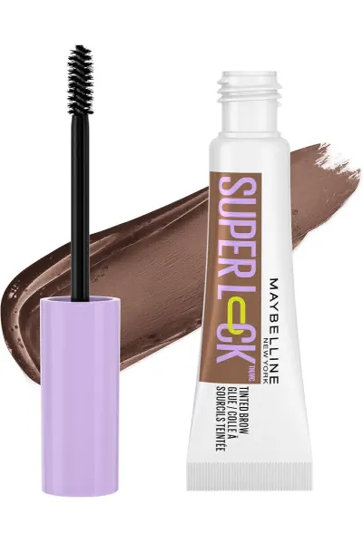 خرید و قیمت ژل لیفت و حالت دهنده ابرو Super Lock Brow Glue رنگ 257 Medium Brown Maybelline New York  میبلین نیویورک اصل