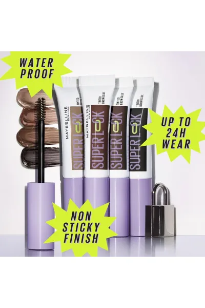  تصویر 3 : Maybelline New York میبلین نیویورک  ژل لیفت و حالت دهنده ابرو  Super Lock Brow Glue رنگ 260 Deep Brown  