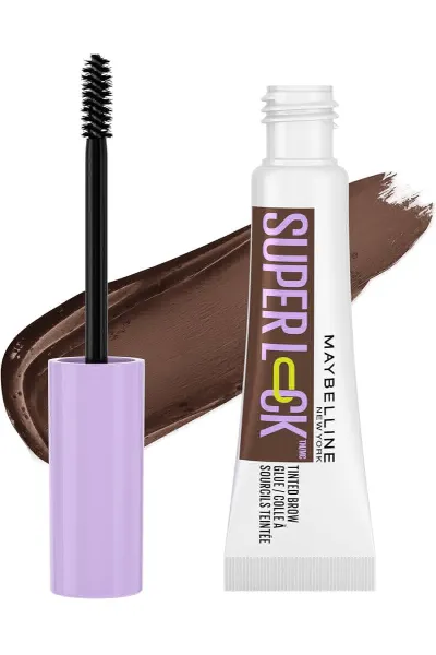 خرید و قیمت ژل لیفت و حالت دهنده ابرو  Super Lock Brow Glue رنگ 260 Deep Brown Maybelline New York  میبلین نیویورک اصل