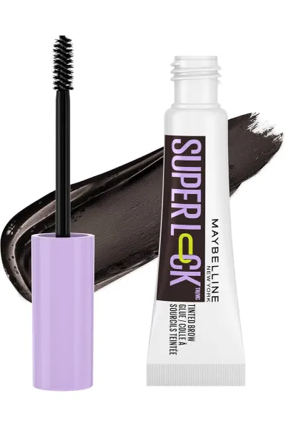 خرید و قیمت ژل لیفت و حالت دهنده ابرو  Super Lock Brow Glue رنگ سیاه Maybelline New York  میبلین نیویورک اصل