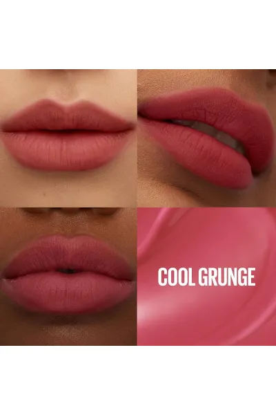  تصویر 1 : تینت لب مات مخملی 12 ساعته مدل Teddy Lip Tint رنگ COOL GRUNGE میبلین نیویورک Maybelline New York 
