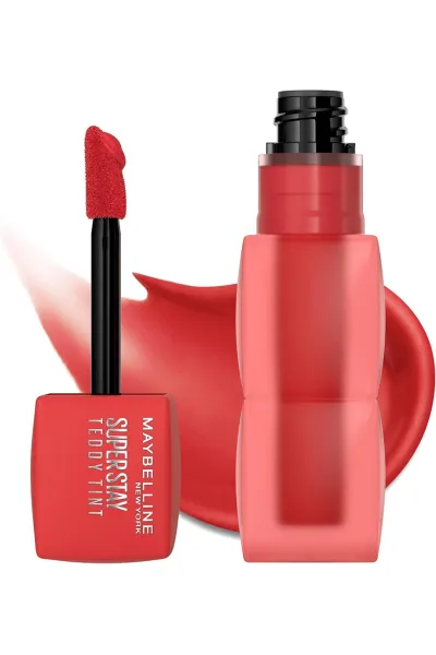  تصویر 7 : Maybelline New York میبلین نیویورک  تینت لب مات مخملی 12 ساعته مدل Teddy Lip Tint رنگ COQUETTISH  