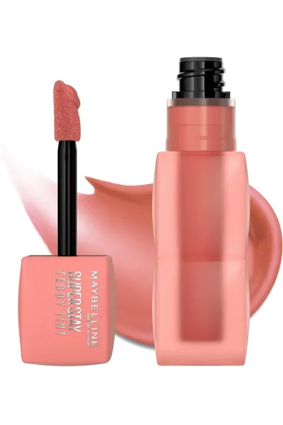  تصویر 7 : Maybelline New York میبلین نیویورک  تینت لب مات مخملی 12 ساعته مدل Teddy Lip Tint رنگ CURRENT MOOD  
