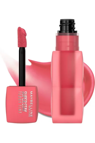 تصویر 7 : Maybelline New York میبلین نیویورک  تینت لب مات مخملی 12 ساعته مدل Teddy Lip Tint رنگ PETALCORE  