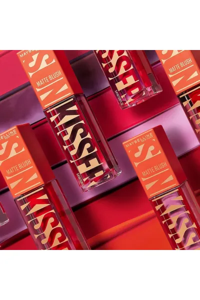  تصویر 2 : Maybelline New York میبلین نیویورک  رژگونه مایع مات و بادوام Sunkisser رنگ 35 Spritzy Orange  