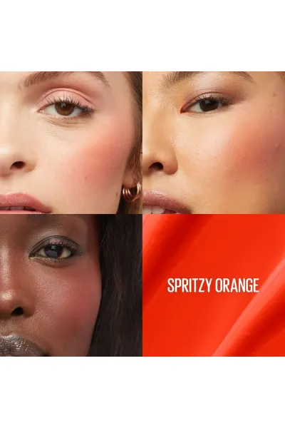  تصویر 6 : Maybelline New York میبلین نیویورک  رژگونه مایع مات و بادوام Sunkisser رنگ 35 Spritzy Orange  