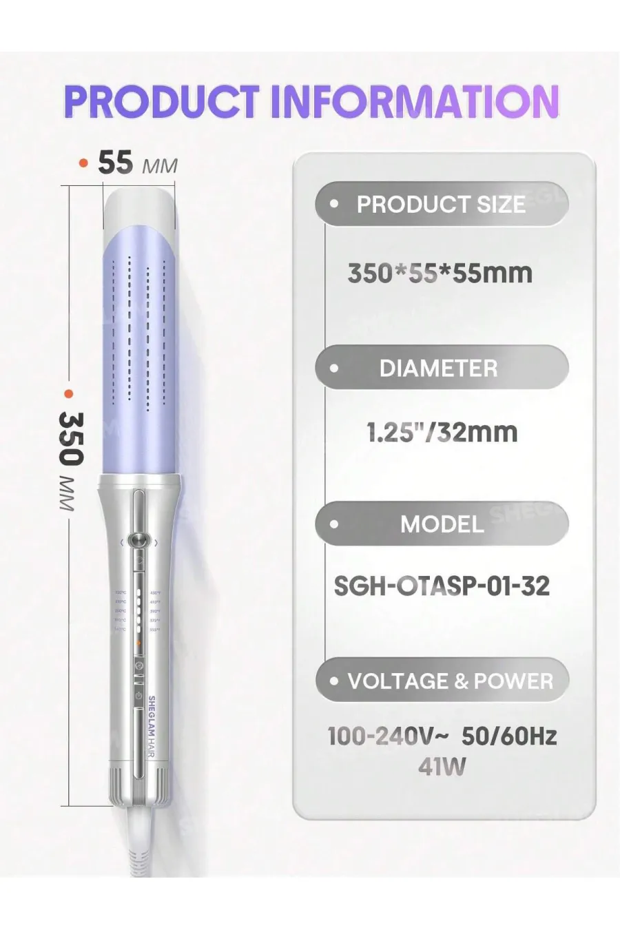 پرسش و پاسخ فر مو سایز ۳۲ اتوماتیک شیگلم با جریان هوای خنک مدل Airflow Styler Pro شیگلم Sheglam پرسش و پاسخ فر مو سایز ۳۲ اتوماتیک شیگلم با جریان هوای خنک مدل Airflow Styler Pro شیگلم Sheglam