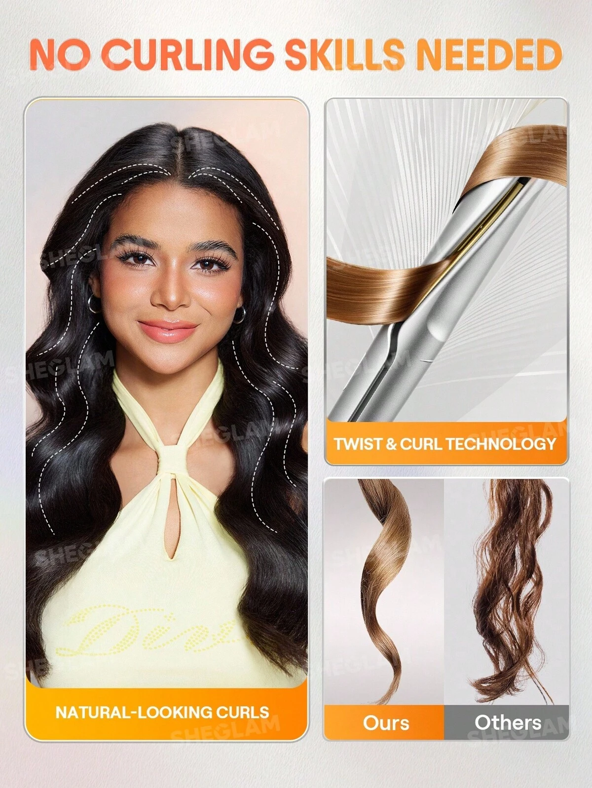  تصویر 3 : اتو مو فر کننده و صاف کننده Twist Kiss Flat Iron شیگلم Sheglam 