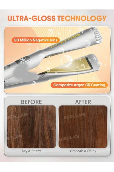  تصویر 4 : اتو مو فر کننده و صاف کننده Twist Kiss Flat Iron شیگلم Sheglam 