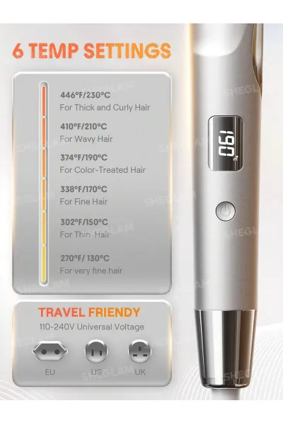  تصویر 5 : اتو مو فر کننده و صاف کننده Twist Kiss Flat Iron شیگلم Sheglam 
