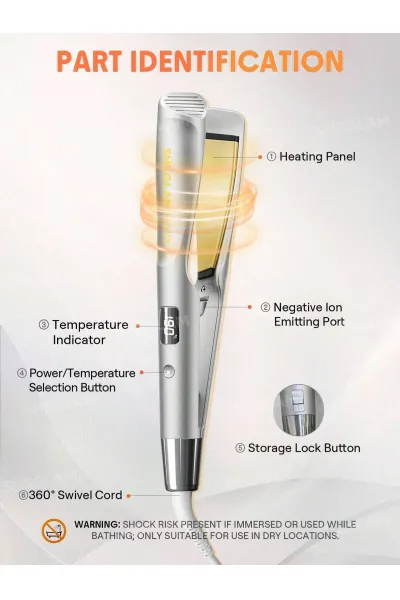  تصویر 7 : اتو مو فر کننده و صاف کننده Twist Kiss Flat Iron شیگلم Sheglam 