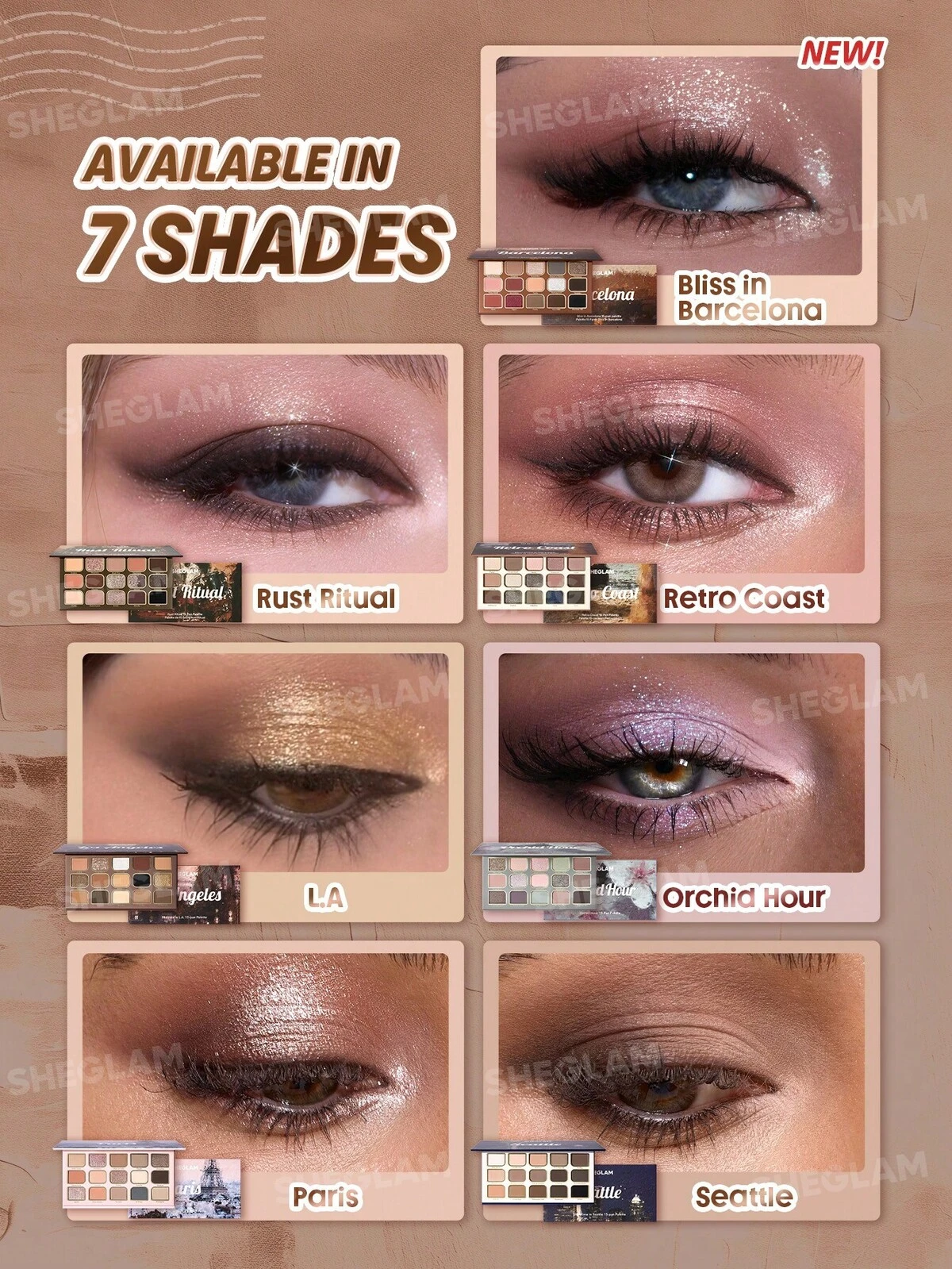 ویژگی‌های کلیدی پالت سایه 15 رنگ مدل بلیس این بارسلونا رنگ Multicolor شیگلم Sheglam