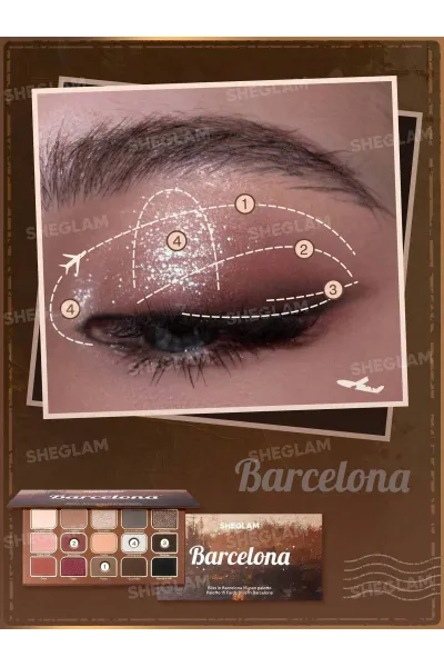  تصویر 5 : Sheglam شیگلم  پالت سایه 15 رنگ مدل بلیس این بارسلونا رنگ Multicolor  