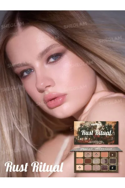  تصویر 6 : Sheglam شیگلم  پالت سایه چشم تناژ آجری و مسی شیگلم Rust Ritual  