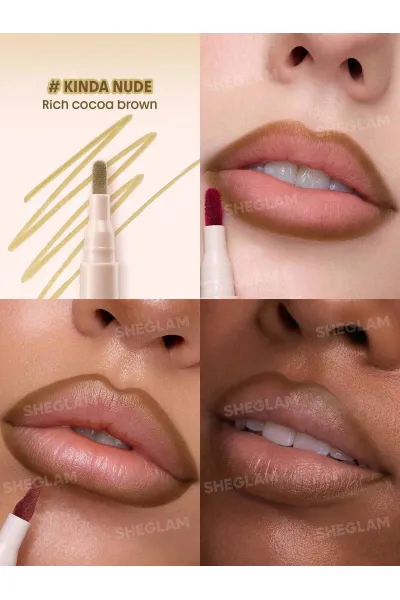  تصویر 1 : Sheglam شیگلم  مداد لب مایع و تینت لب شیگلم مدل True Stain Liquid Lip Liner رنگ 014 Kinda Nude  