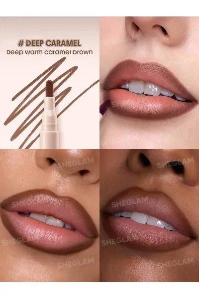  تصویر 1 : Sheglam شیگلم  مداد لب مایع و تینت لب شیگلم مدل True Stain Liquid Lip Liner رنگ 008 Deep Caramel  