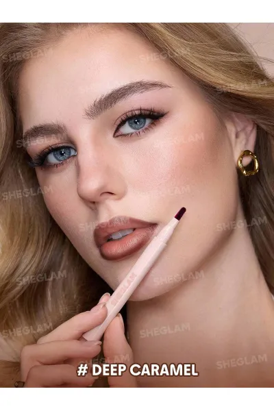  تصویر 2 : Sheglam شیگلم  مداد لب مایع و تینت لب شیگلم مدل True Stain Liquid Lip Liner رنگ 008 Deep Caramel  