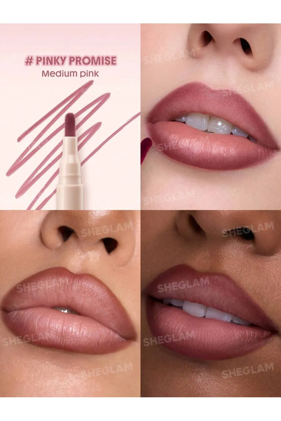 درباره محصول مداد لب مایع و تینت لب شیگلم مدل True Stain Liquid Lip Liner رنگ 110 Pinky Promise شیگلم Sheglam درباره محصول مداد لب مایع و تینت لب شیگلم مدل True Stain Liquid Lip Liner رنگ 110 Pinky Promise شیگلم Sheglam