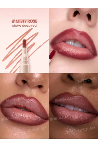  تصویر 1 : Sheglam شیگلم  مداد لب مایع و تینت لب شیگلم مدل True Stain Liquid Lip Liner رنگ 300 Misty Rose  