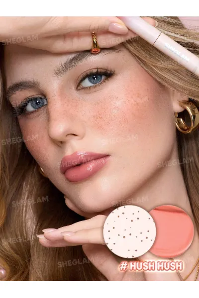  تصویر 1 : رژگونه مایع و قلم کک‌ومک رنگ Hush Hus شیگلم Sheglam 