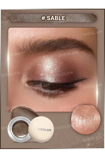  تصویر 2 : Sheglam شیگلم  سایه چشم کرمی شاین دار مدل Starstruck رنگ Sable  