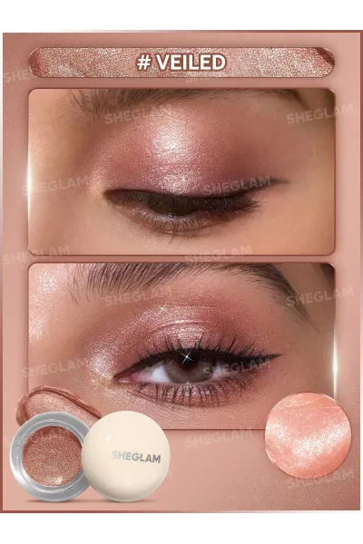  تصویر 2 : Sheglam شیگلم  سایه چشم کرمی شاین دار مدل Starstruck رنگ Veiled  