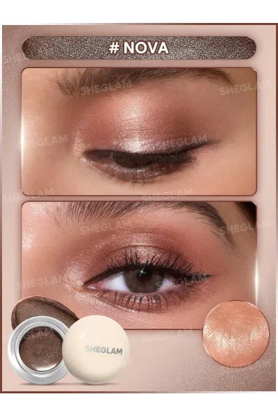  تصویر 2 : Sheglam شیگلم  سایه چشم کرمی شاین دار مدل Starstruck رنگ Nova  