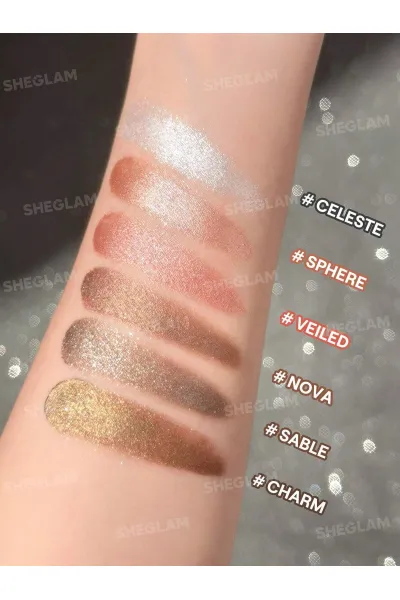  تصویر 3 : Sheglam شیگلم  سایه چشم کرمی شاین دار مدل Starstruck رنگ Charm  
