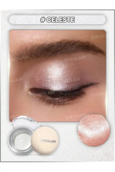  تصویر 2 : Sheglam شیگلم  سایه چشم کرمی شاین دار مدل Starstruck رنگ Celeste  