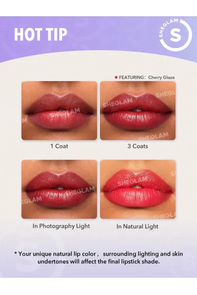 تصویر 6 : Sheglam شیگلم  مداد لب و خط لب رنگ Strawberry Sorbet  