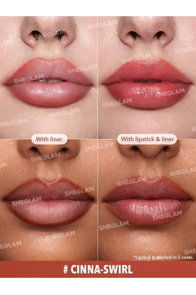  تصویر 1 : Sheglam شیگلم  مداد لب و خط لب رنگ Cinna Swirl  