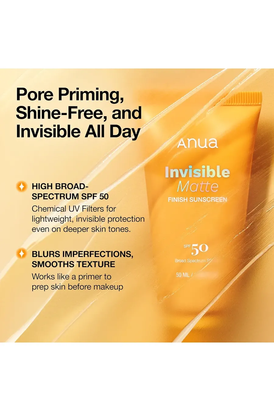 فیلترهای محافظتی پیشرفته ضد آفتاب مات کننده و محو کننده منافذ SPF50+ PA+++ آنوا Anua