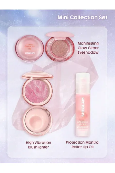  تصویر 2 : Sheglam شیگلم  مجموعه مینی کریستال اینتنشنز رز کوارتز  