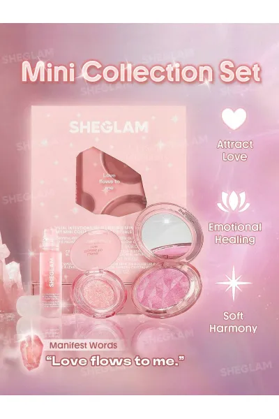  تصویر 3 : Sheglam شیگلم  مجموعه مینی کریستال اینتنشنز رز کوارتز  