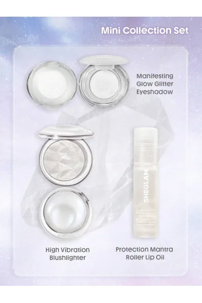  تصویر 2 : ست مینی کالکشن کریستال اینتنشنز مدل کلیر کوارتز Clear Quartz شیگلم Sheglam 