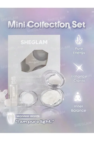  تصویر 3 : ست مینی کالکشن کریستال اینتنشنز مدل کلیر کوارتز Clear Quartz شیگلم Sheglam 