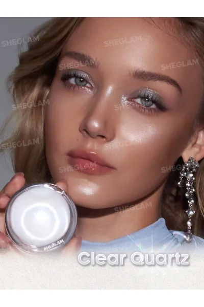  تصویر 6 : Sheglam شیگلم  رژگونه و هایلایتر دوکاره کریستال اینتنشنز رنگ Clear Quartz  