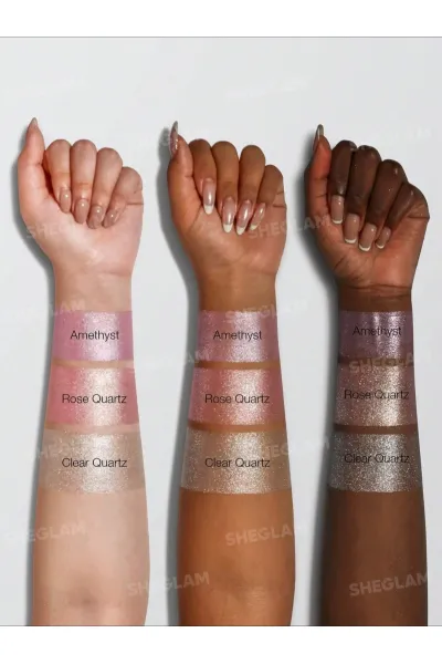  تصویر 5 : Sheglam شیگلم  رژگونه و هایلایتر دوکاره کریستال اینتنشنز رنگ Rose Quartz  