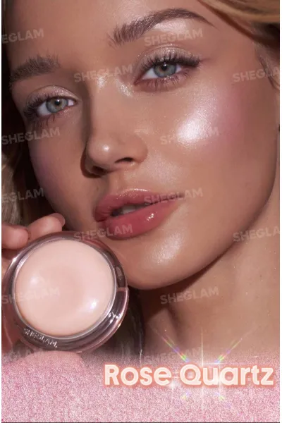  تصویر 6 : Sheglam شیگلم  رژگونه و هایلایتر دوکاره کریستال اینتنشنز رنگ Rose Quartz  